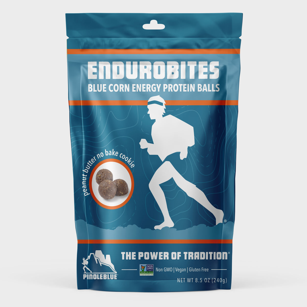 Enduro-Bites: Bite Size Peanut Butter No Bake Protein Balls (8.5 oz) - Pinole Blue