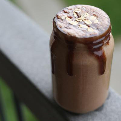 Chocolate Banana Protein Pinole Smoothie