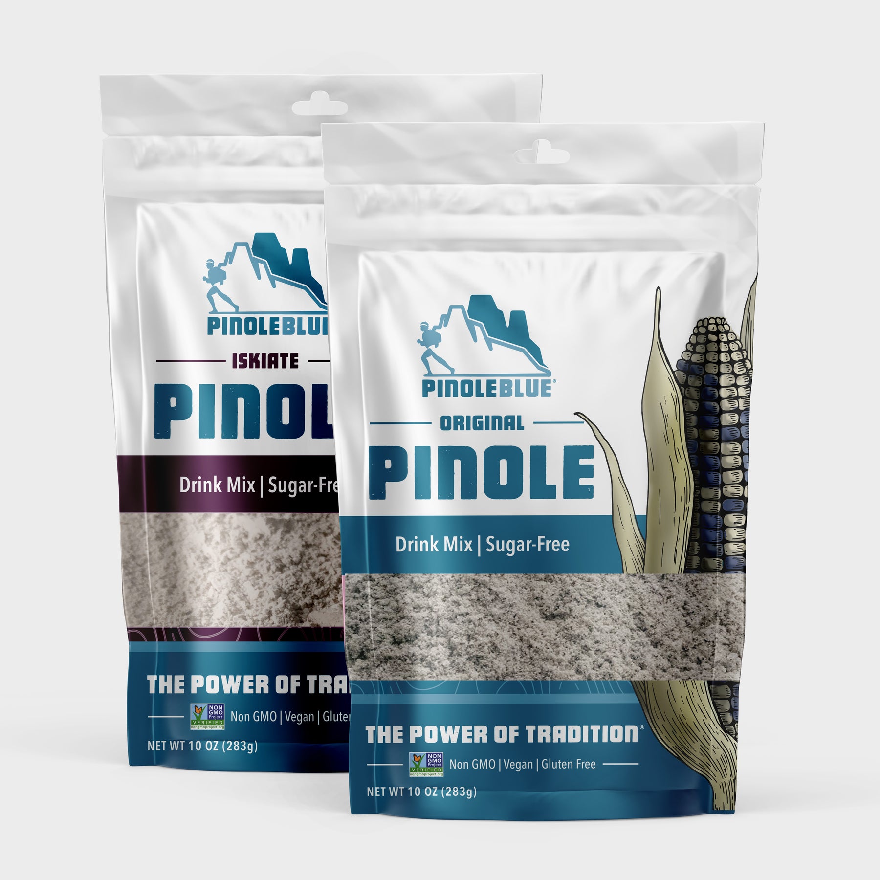 Original Pinole and Iskiate Chia Organic Blue Corn Pinole - Pinole Blue